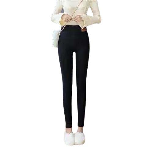 Cross-border Special For Velvet Padded Lamb Fleece Leggings Women's Autumn And Winter High Waist Tights Warm Pants Winter