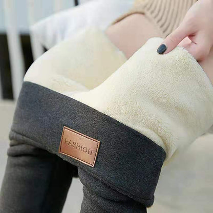 Cross-border Special For Velvet Padded Lamb Fleece Leggings Women's Autumn And Winter High Waist Tights Warm Pants Winter