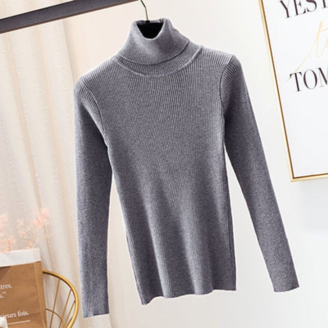 lovwvol Women Sweaters Autumn Winter Tops Thick Slim Women Pullover Knitted Sweater Jumper Soft Warm Pull Femme