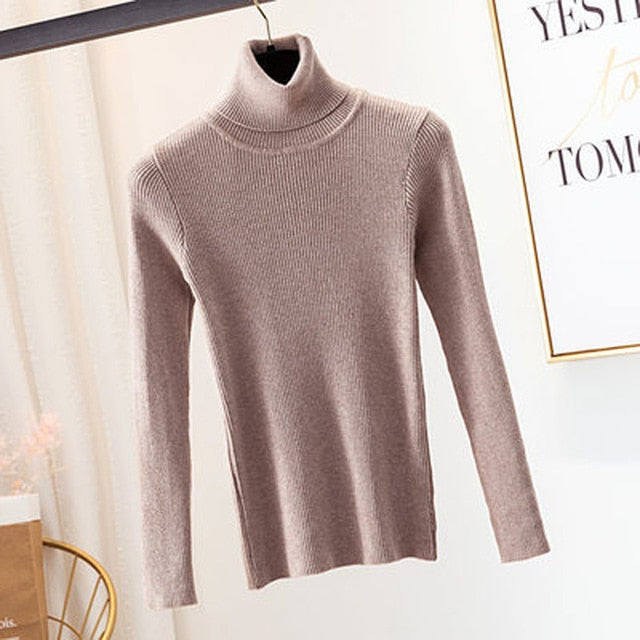 lovwvol Women Sweaters Autumn Winter Tops Thick Slim Women Pullover Knitted Sweater Jumper Soft Warm Pull Femme