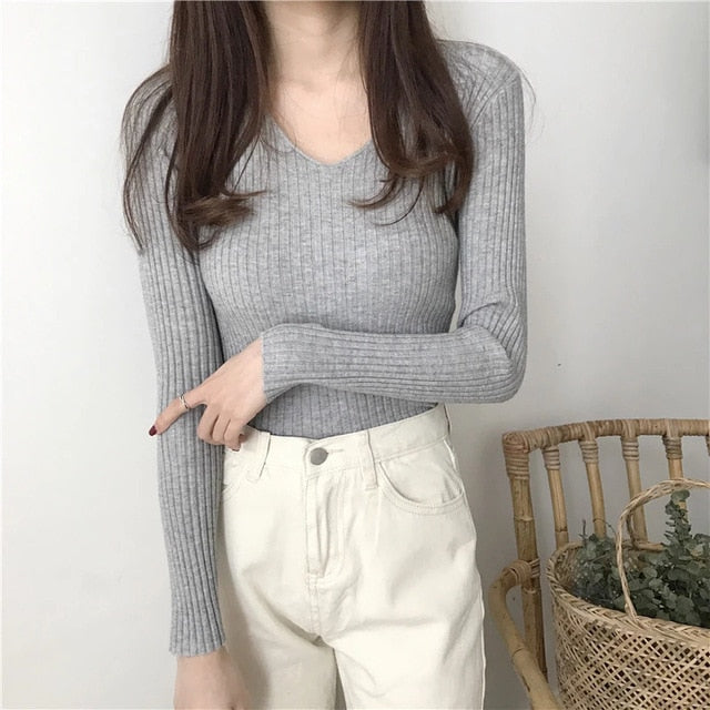 lovwvol Women Sweaters Autumn Winter Tops Thick Slim Women Pullover Knitted Sweater Jumper Soft Warm Pull Femme