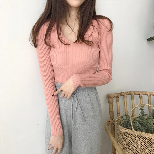 lovwvol Women Sweaters Autumn Winter Tops Thick Slim Women Pullover Knitted Sweater Jumper Soft Warm Pull Femme