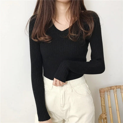 lovwvol Women Sweaters Autumn Winter Tops Thick Slim Women Pullover Knitted Sweater Jumper Soft Warm Pull Femme