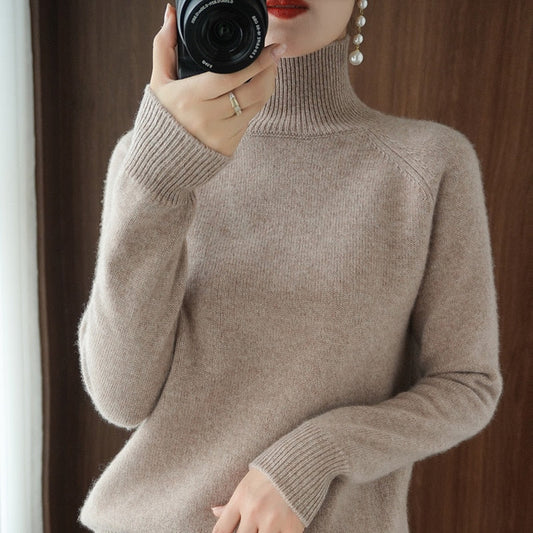 lovwvol Turtleneck Cashmere sweater  women winter cashmere jumpers  knit  female long sleeve thick loose pullover