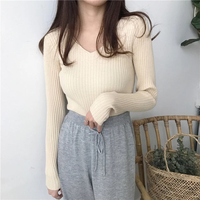 lovwvol Women Sweaters Autumn Winter Tops Thick Slim Women Pullover Knitted Sweater Jumper Soft Warm Pull Femme