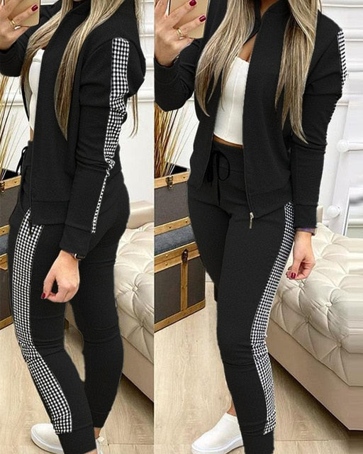 2023  Women Two Piece Set Outfits Autumn Women's Tracksuit Zipper Top And Pants Casual Sport Suit Winter 2 Piece Woman Set