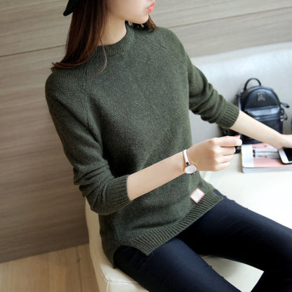 lovwvol Women Sweaters And Pullovers Autumn Winter Long Sleeve Pull Femme Solid Pullover Female Casual Short Knitted Sweater W1629