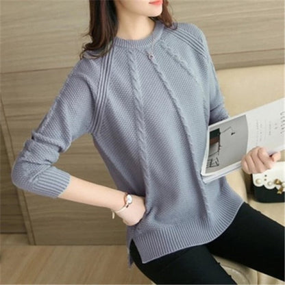 lovwvol Women Sweaters And Pullovers Autumn Winter Long Sleeve Pull Femme Solid Pullover Female Casual Short Knitted Sweater W1629