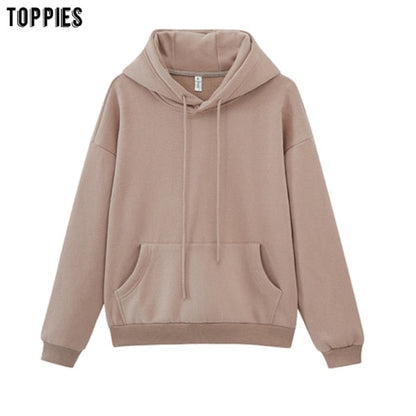 toppies Womens Tracksuits Hooded Sweatshirts Autumn Winter Fleece Oversize Hoodies Solid Pullovers Jackets Unisex Couple