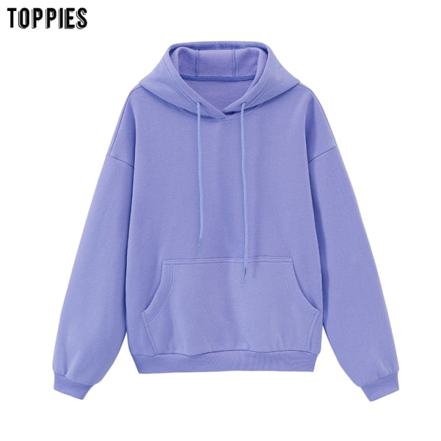 toppies Womens Tracksuits Hooded Sweatshirts Autumn Winter Fleece Oversize Hoodies Solid Pullovers Jackets Unisex Couple