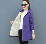lovwvol Women Winter Coat New Korean Large Size Loose Hooded Jacket Autumn Casual Plus Velvet Female Windbreaker Plus Size 6XL Y562