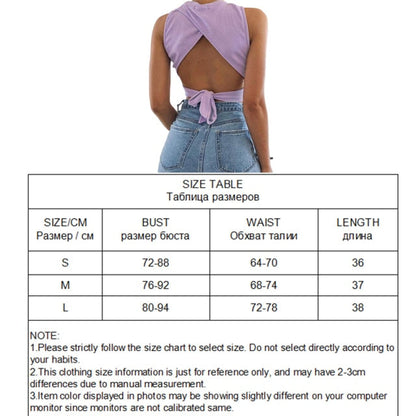 lovwvol Top Women Y2K Lace Up Backless Tank Top Solid Knitted T-shirts Tops Sexy Crop Top Night Club Outfits Basic Tanks Streetwear