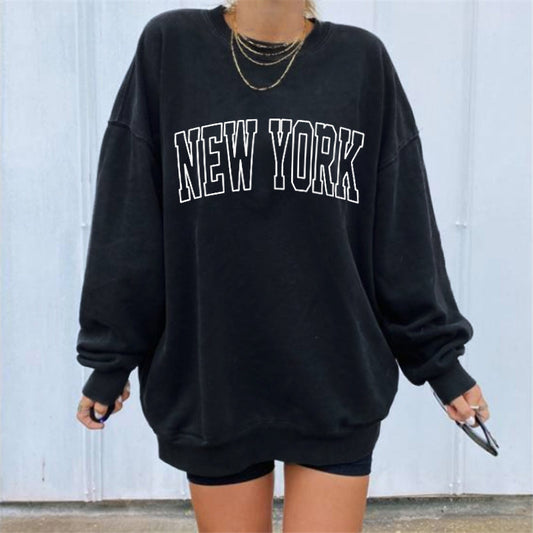 lovwvol Oversized Sweatshirt Women Crewneck Pullover Spring Long Sleeve Letter Clothes for Women Casual Loose Hoodie Streetwear Spring Fits