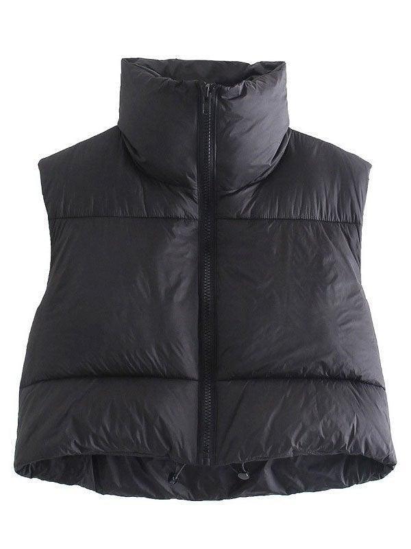 Sleeveless Cropped Puffer Jacket