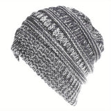 Lovwvol Stay Warm and Stylish with this Brimless Thermal High Bun Ponytail Winter Beanie Hat!