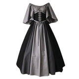 Lovwvol Palace Medieval Costume Women Christmas Dress Vintage Victoria Lace Up Vintage Carnival Party Long Robe Cosplay Fancy Clothing Halloween
