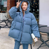 Lovwvol Women Coat for Winter Sungtin Quilted Parkas Women Fashion Puffer Hooded Thick Warm Women's Winter Jacket Coat Padded Parkas Mujer Autumn Clothes