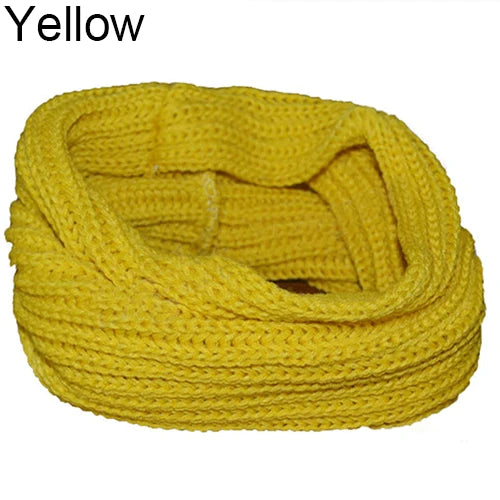 Lovwvol Fashion Unisex Winter Warm Infinity Circle Cable Knit Cowl Neck Long Scarf Shawl