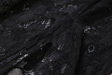 Y2k Fashion Party Vacation Beach Sexy Black Lace Long Dress Women's Spring Quarter Sleeve Mid-Calf Dresses Clubwear Valentines Day