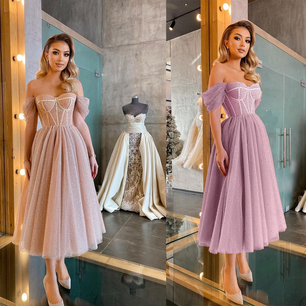 Lovwvol New Short Prom Dresses With Boat Neck Celebrity Dresses Evening Dresses Robes De Cocktail Formal Dresses