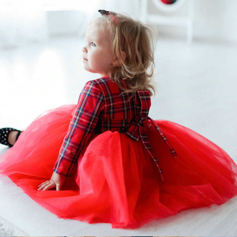 lovwvol New Year Family Matching Clothes Christmas Mother Daughter Dresses Mommy And Me Plaid Mom Dress Kids Child Outfit Autumn