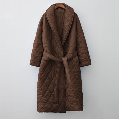 lovwvol  Autumn Winter Fashion Women Puffer Coat oversized Maxi Robe Long parka Casual outerwear