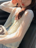 Lovwvol Women Summer Sun Protection Coat Lace Bow Ruffle Cardigan Shirt Female Blouse Tops for Woman Covers Blusa White Y2K Korean Shirt