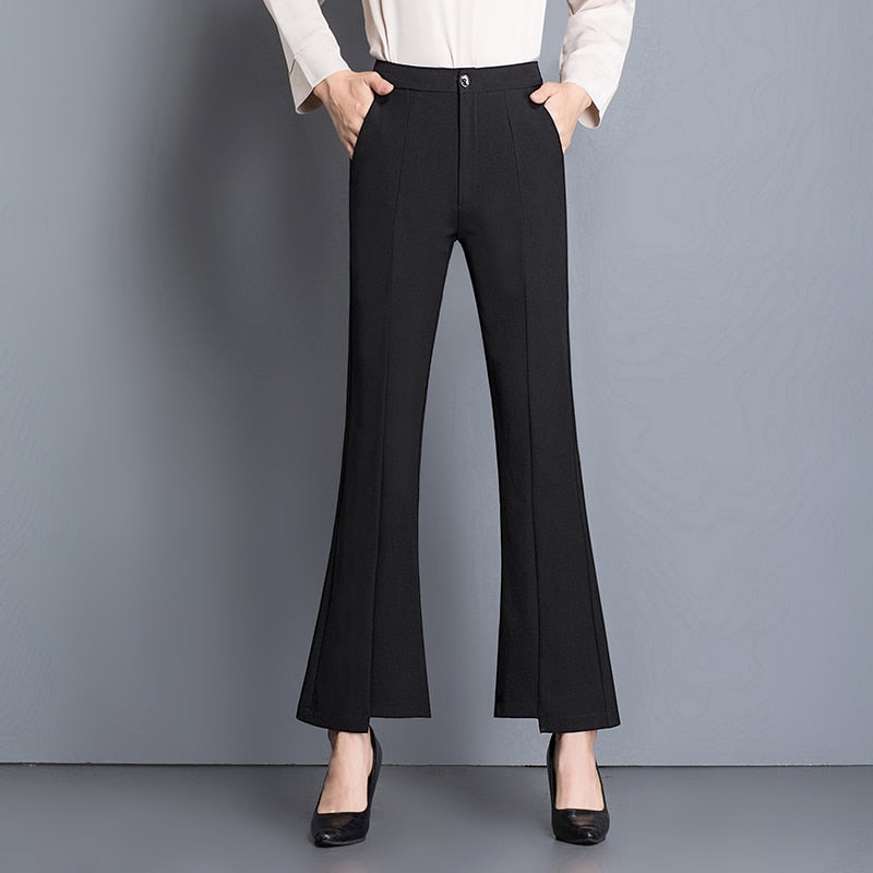 Lovwvol Women Chic Office Wear Straight Pants Vintage High  Ladies Trousers Baggy Korean Spring/Summer/Autumn Wide Leg Female