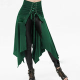 lovwvol Black Medieval Skirt Women Halloween Vintage Irregualr Hem Steampunk Ladies Long Skirts Gothic Cosplay Dress Skirt Fashion