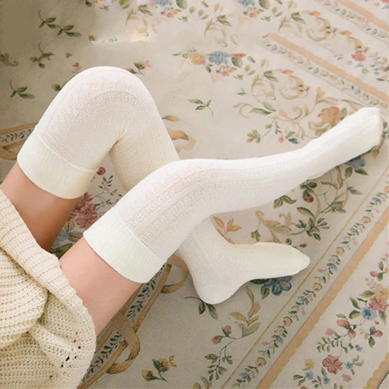 Lovwvol Autumn&Winter Women Over Knee Socks Female Sexy Stockings Warm Long Boot Knit Thigh-High Thick Stockings Woman