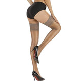 Lovwvol Non Slip Silicone Stocking Women's Fashionable Peacock Lace Top Shiny Stockings Tiptoe Transparent Breathable and Sexy Hosiery