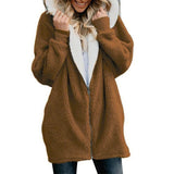 Lamb velvet hooded women long winter jacket autumn and winter new plus size 5XL warm outwear coat female