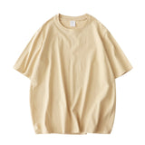 Lovwvol Women New Khaki Solid T shirts Female 100% Cotton Tees Lady Short Sleeve T-shirt Tops for Summer
