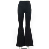 lovwvol Grunge 90s Urban Style Boot Cut Pants High Waist Black Vintage Skinny Pants Fashion Indie Casual For Women Trousers