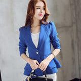 Peonfly Ladies Blazer Long Sleeve Blaser Women Suit Jacket Female Feminine Blazer Femme Pink Blue White Black Blazer Autumn