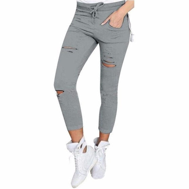 lovwvol  New Ripped Jeans For Women Women New Ripped Trousers Stretch Pencil Pants Leggings Women Jean Casual Slim Ladies Jeans