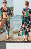 Zebra Snake Print Chiffon Beach Cover Up Tunics For Beach Long Kaftan Beachwear Boho Chic Hippie Beach Strandjurk Sundress