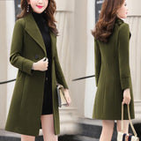 New Spring and Autumn Woolen Coat Female Long Large Size Thick Women Woolen Jacket Slim Lady Clothing Women's Coats
