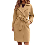 New Jackets For Women Long Coat Autumn Winter Plus Size Female Slim Fit Lapel Spring Overcoat Outerwear